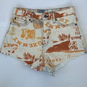 BDG Urban Outfitters Graphic Print Pitched Waist Short Size 27